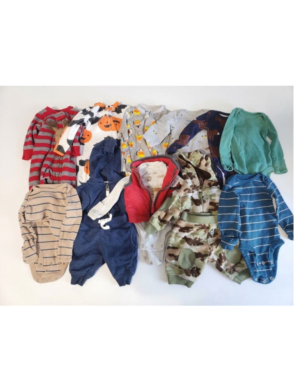 Newborn Boy Fall/Winter Outfit Bundle, Carters, 14pc of mixed brands